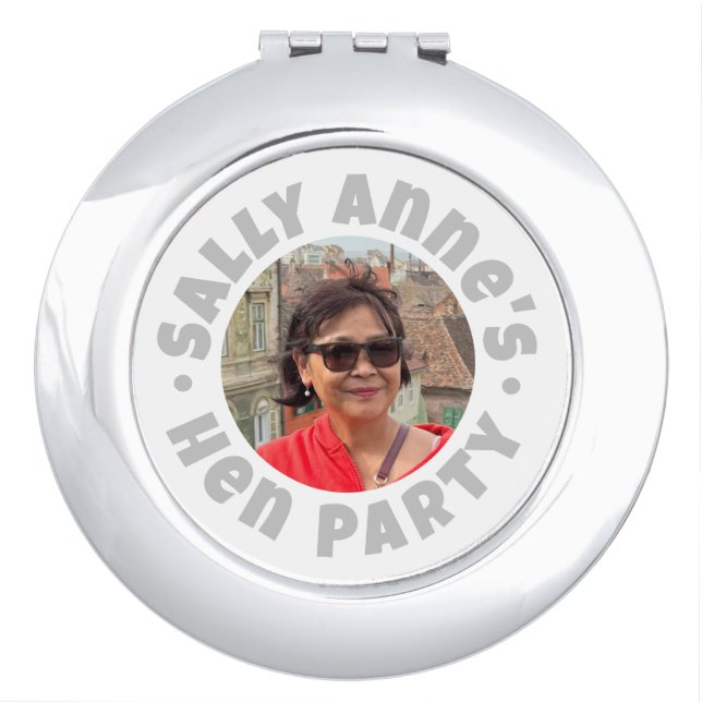 Bachelorette Hen Party Souvenir Gift Compact Mirror (Front)