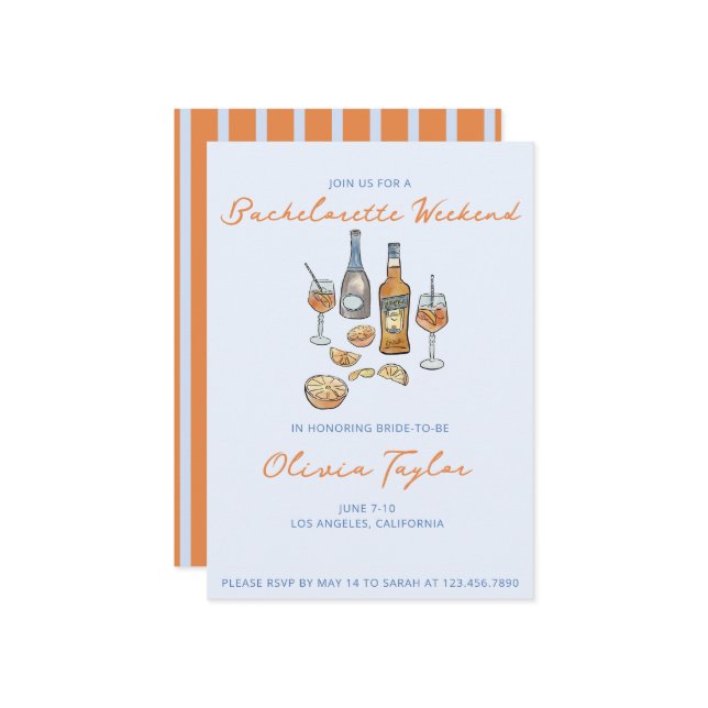 Bachelorette Invitation (Front/Back In Situ)