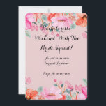 BACHELORETTE INVITATION<br><div class="desc">BACHELORETTE PINK FLORAL INVITATION</div>