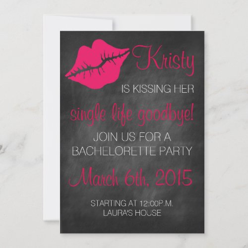 Bachelorette Invite_ Kiss Her Single Life Goodbye Invitation