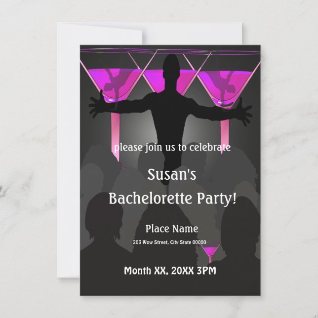 Bachelorette Ladies Night Party Invitation (Front)