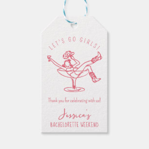 Bachelorette last rodeo scribble hand drawn favor  gift tags