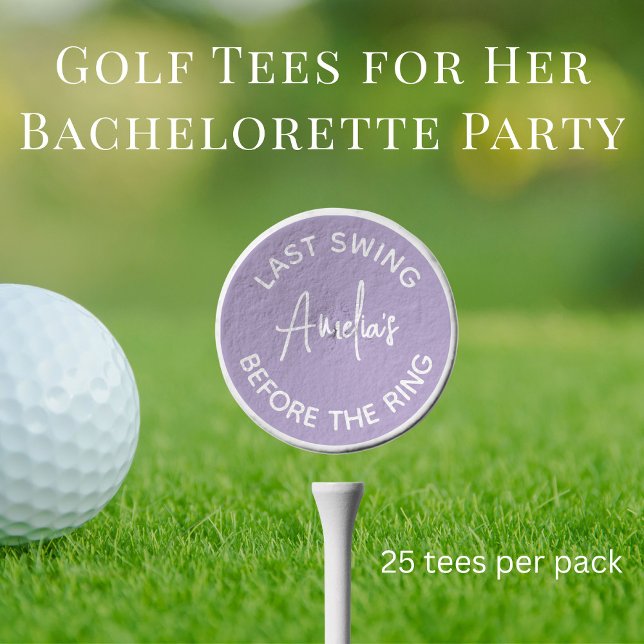 Bachelorette Last Swing Before The Ring Purple Golf Tees (Creator Uploaded)
