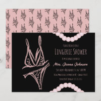 Bachelorette Lingerie Bridal Shower Pink Pearls