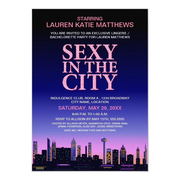 Bachelorette / Lingerie Movie Poster Party Invitation