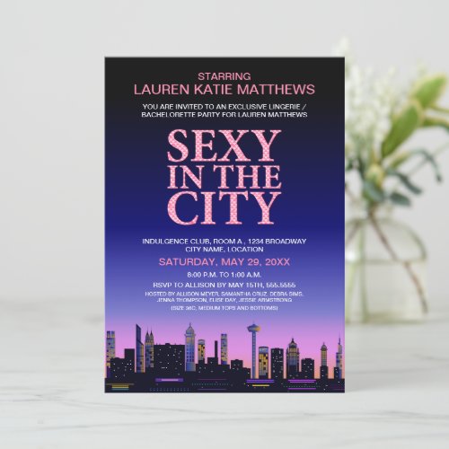 Bachelorette / Lingerie Movie Poster Party Invite