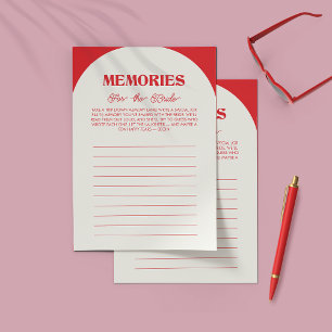 Bachelorette Memories For The Bride Game Flyer