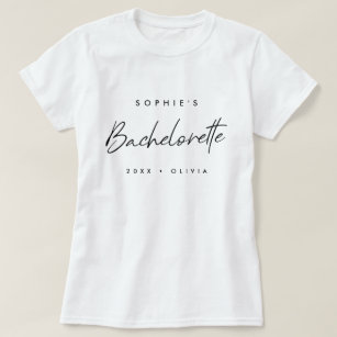 Bachelorette   Minimalist Script Modern Bridesmaid T-Shirt