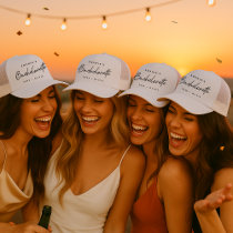 Bachelorette | Minimalist Script Modern Bridesmaid Trucker Hat