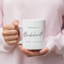 Bachelorette | Minimalist Script Modern Bridesmaid Two-Tone Coffee Mug