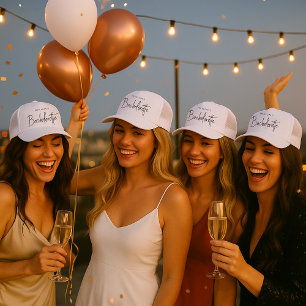 Bachelorette Modern Minimalist Script Bridesmaid Hat