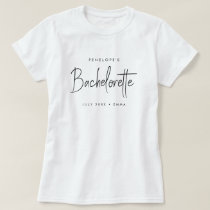 Bachelorette | Modern Minimalist Script Bridesmaid T-Shirt