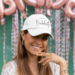 Bachelorette | Modern Minimalist Script Bridesmaid Trucker Hat<br><div class="desc">This Bachelorette Party custom design features a handwritten script typography. You can easily personalize the bride-to-be's name,  date,  bridemaid's name or your custom message! The perfect elegant accessory for a bachelorette party or bachelorette weekend!</div>