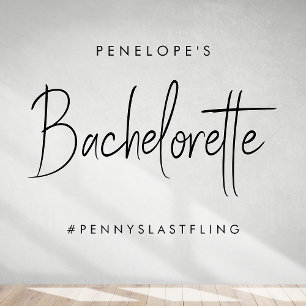 Bachelorette Modern Minimalist Script Wall Decal