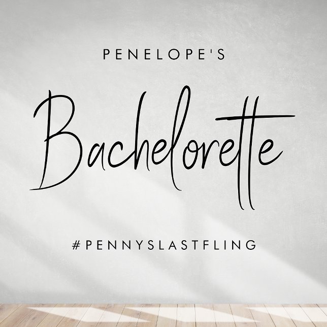 Bachelorette | Modern Minimalist Script Wall Decal (Creator Uploaded)