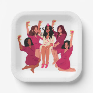 BACHELORETTE NAPKINS EDITABLE TEXT PAPER PLATES