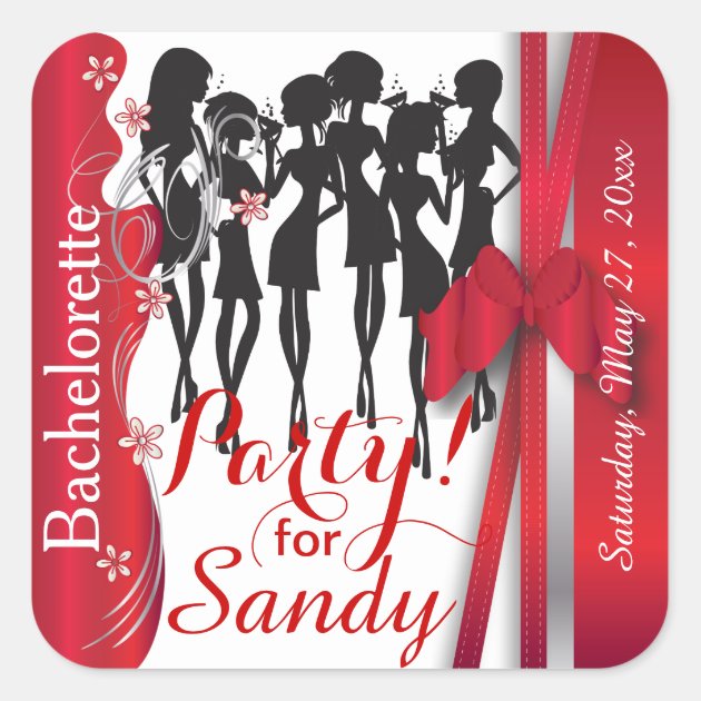 Bachelorette Or Birthday Party Diva Girls Square Sticker