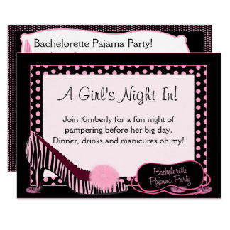 Bachelorette Slumber Party Invitations 2