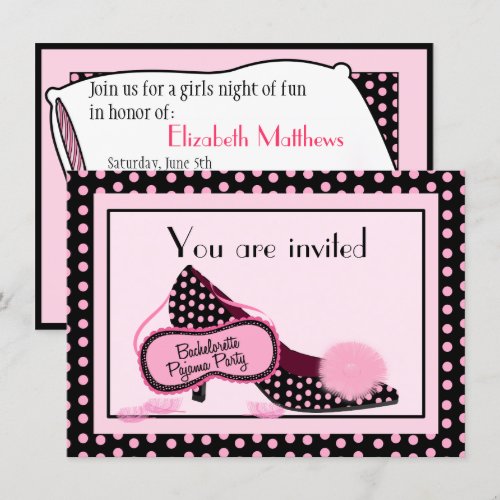 Bachelorette Pajama Party Invitation