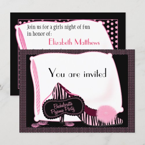 Bachelorette Pajama Party Invitation