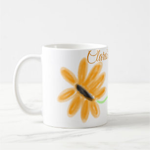 Bachelorette party add name date place sunflower  coffee mug