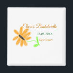 Bachelorette party add name date place sunflower  magnet<br><div class="desc">Design</div>