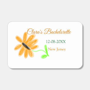 Bachelorette party add name date place sunflower  matchboxes