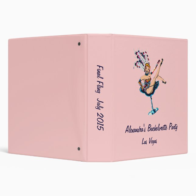 Bachelorette Party Album Las Vegas Showgirl 3 Ring Binder (Background)