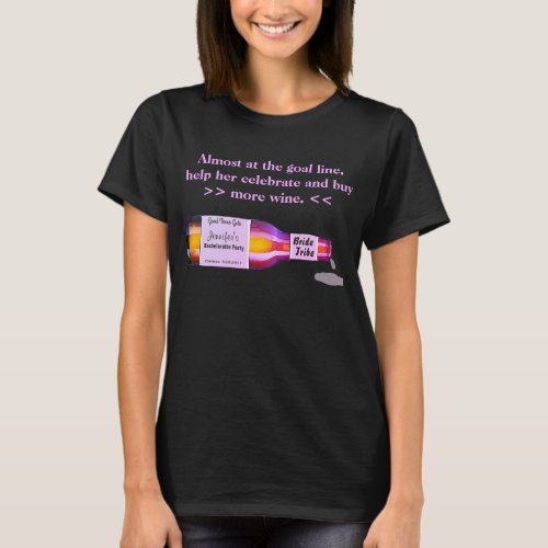 Bachelorette Party Almost at the Goal Line T_Shirt