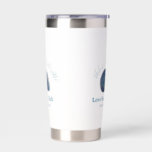 Bachelorette party beach club blue sea shell name insulated tumbler