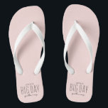 Bachelorette party big day getaway destination flip flops<br><div class="desc">It's a Big Day Getaway bachelorette party! And everyone needs matching accessories like these adorable pink themed flip flops. Perfect for a girls weekend at the beach, a trip to Vegas, a wine weekend, a spa getaway and more destination celebrations, these coral pink sandals coordinate with the entire Lea Delaveris...</div>
