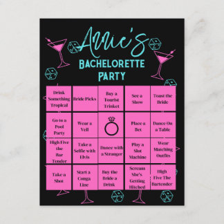 Bachelorette Party Bingo Las Vegas Enclosure Card