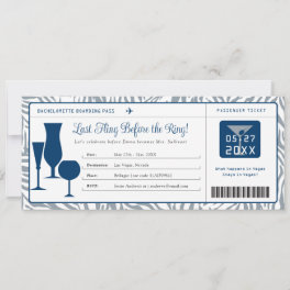 Bachelorette Party Boarding Pass Invitation