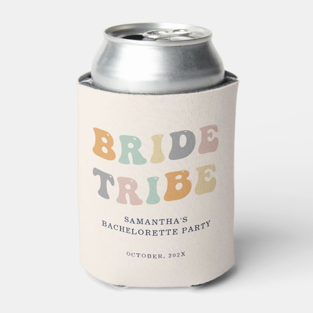 Bachelorette Party Bridal Shower 90s Theme Can Cooler (Can Front)