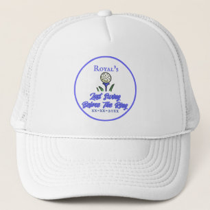 Bachelorette Party, Bridal Shower Blue and White Trucker Hat