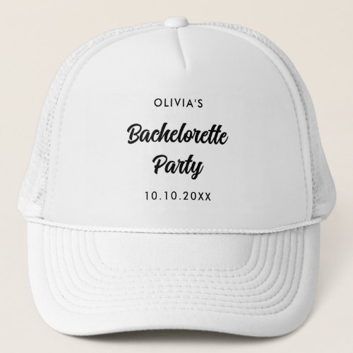Bachelorette Party Bridal Shower Bride Squad Name Trucker Hat