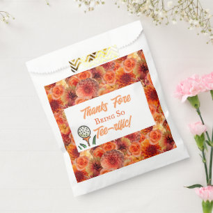 Bachelorette Party Bridal Shower Golf Peach Orange Favor Bag