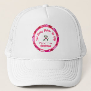 Bachelorette Party Bridal Shower Golf Pink Floral Trucker Hat