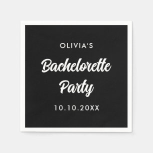 Bachelorette Party Bridal Shower Name Bride Squad Napkins