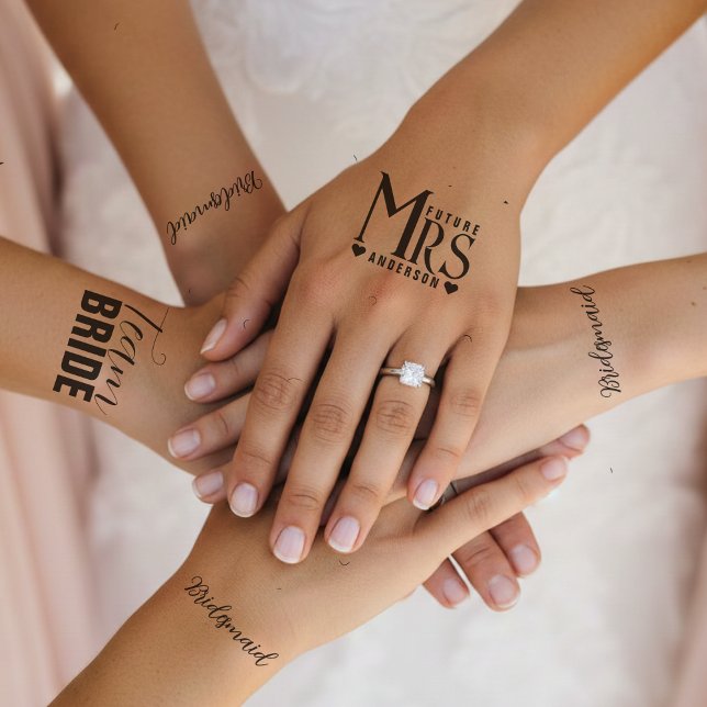 Bachelorette Party Bride & Bridesmaids Wedding Temporary Tattoos (Bachelorette Party Bride & Bridesmaids Temporary Tattoos
)
