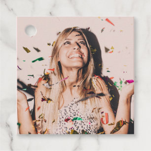 Bachelorette Party Bride Face Photo  Favor Tags