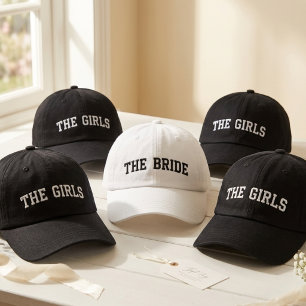 Bachelorette Party Bride Squad Custom Script Embroidered Baseball Cap