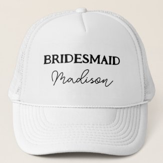 Bachelorette Party Bridesmaid Black And White