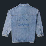 Bachelorette Party Bridesmaid Bridal Wedding Denim Jacket<br><div class="desc">This denim jacket is not just a piece of clothing; it's a personalized keepsake that adds a touch of edgy charm to your bridal party. Featuring customizable elements, you can personalize it with the bridesmaid's name or a special message, making it a unique and cherished part of your wedding celebration....</div>