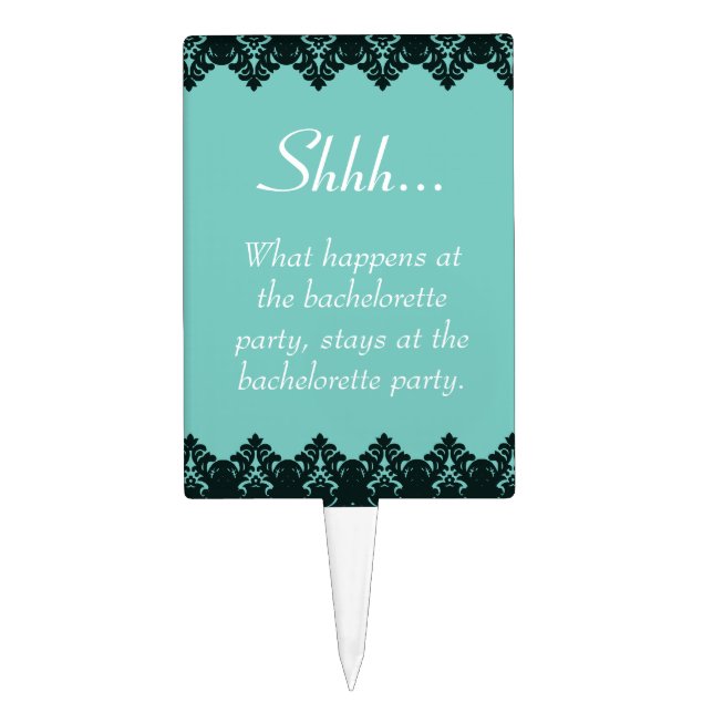Bachelorette Party Cake Topper Blue (Front)