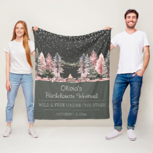 Bachelorette Party Camping Weekend Fleece Blanket