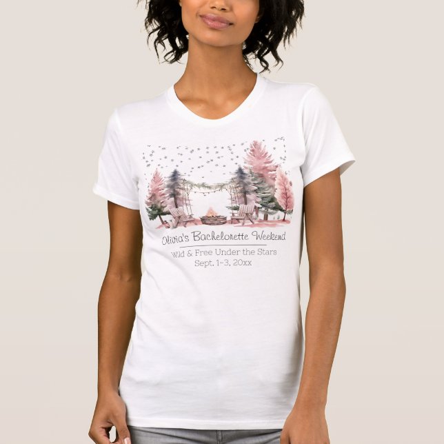 Bachelorette Party Camping Weekend  T-Shirt (Front)