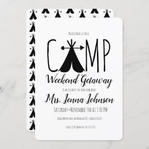 Bachelorette Party Camping Weekend Tent Invitation