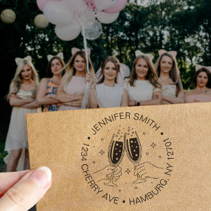 Bachelorette Party Cheers Champagne Self-inking Stamp