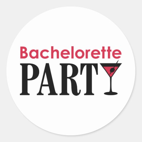 Bachelorette Party Classic Round Sticker